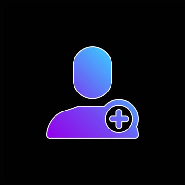 Kullanıcı mavi gradyan vektör simgesi ekle