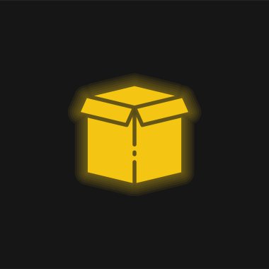 Kutu sarısı parlak neon simgesi