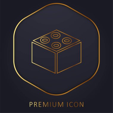 Tuğla altın çizgi prim logosu veya simgesi