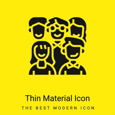Ancestors minimal bright yellow material icon clipart