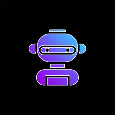 AI mavi gradyan vektör simgesi