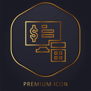 Altın satır prim logosu ya da simgesi hesaplama