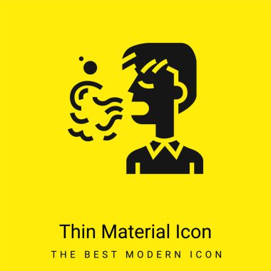 Bad Breath minimal bright yellow material icon clipart