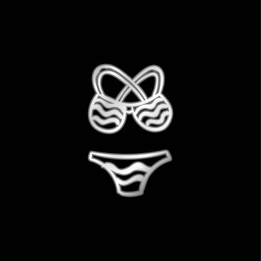 Bikini gümüş kaplama metalik simge