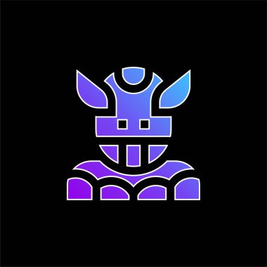 Uzaylı mavi gradyan vektör simgesi