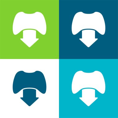 Ok Düz 4 renk en küçük simge kümesi