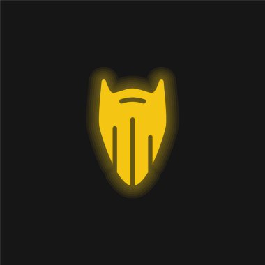 Sakal sarısı parlak neon simgesi