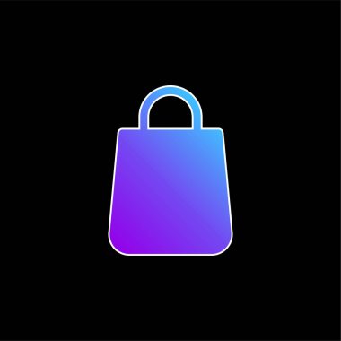 Mavi torba gradyan vektör simgesi