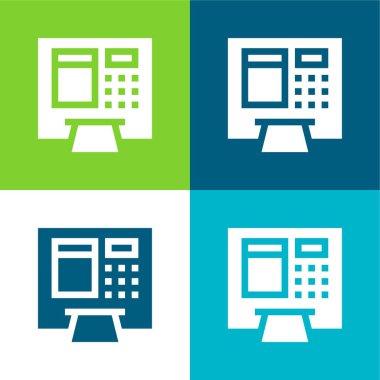 ATM Düz Renk en az simge seti