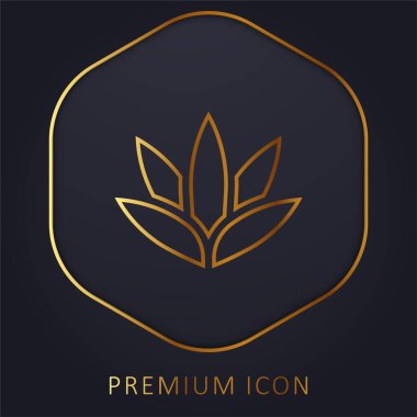 Agave altın çizgi premium logo veya simgesi