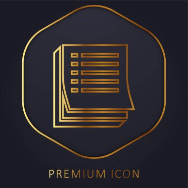 Gündem altın çizgisi prim logosu veya simgesi