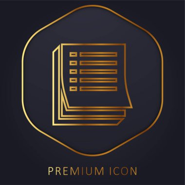 Agenda golden line premium logo or icon clipart