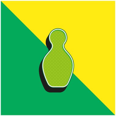 Bowling Green ve sarı modern 3d vektör simgesi logosu