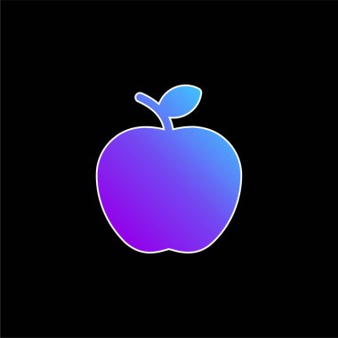 Elma mavisi gradyan vektör simgesi