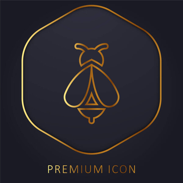 Apitherapy golden line premium logo or icon