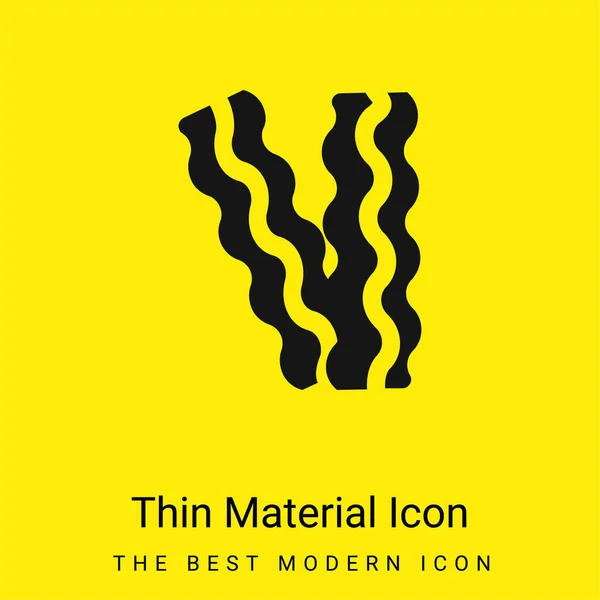 Tocino Mínimo Icono Material Amarillo Brillante — Vector de stock