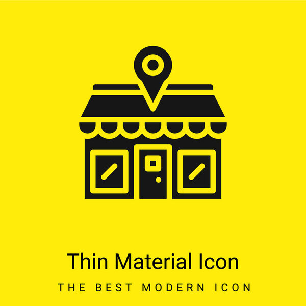 Address minimal bright yellow material icon