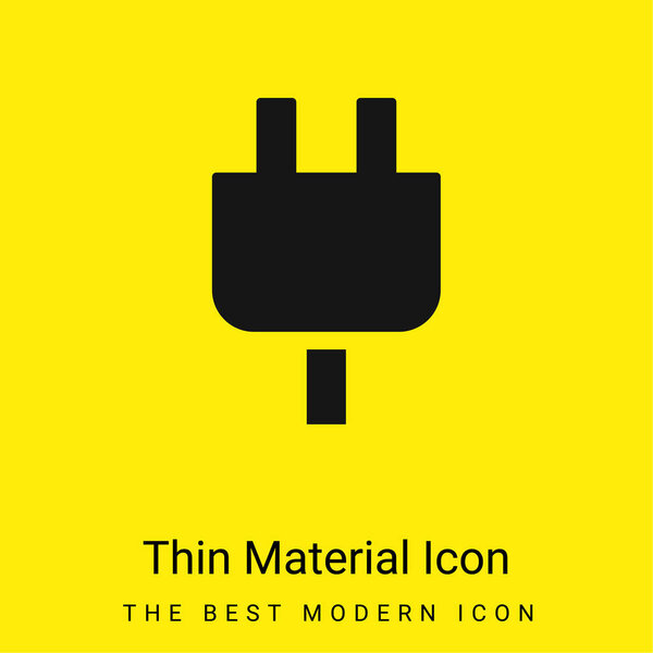Black Plug Head minimal bright yellow material icon