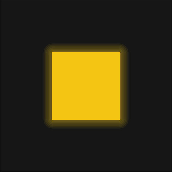 Чёрный квадрат жёлтый светящийся неон