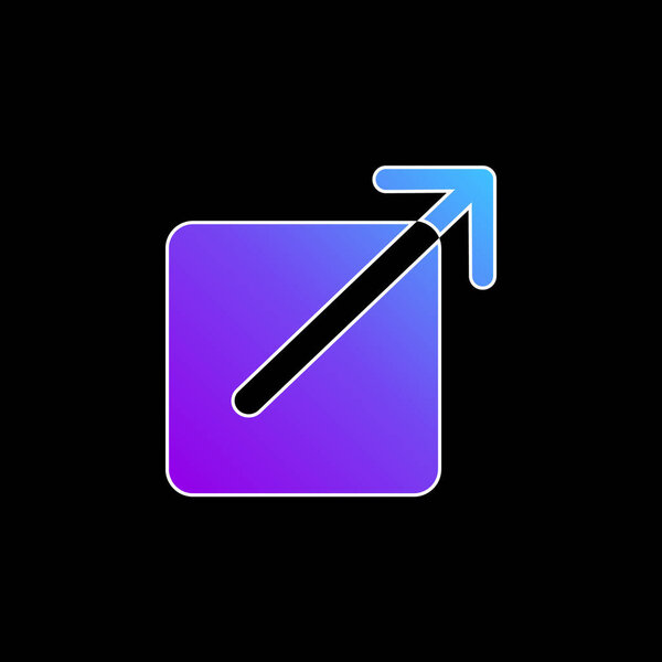 Кнопка "Черный квадрат" со стрелкой, указывающей на верхний правый синий вектор градиента