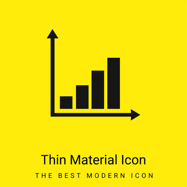 График минимальный ярко-желтый значок материала