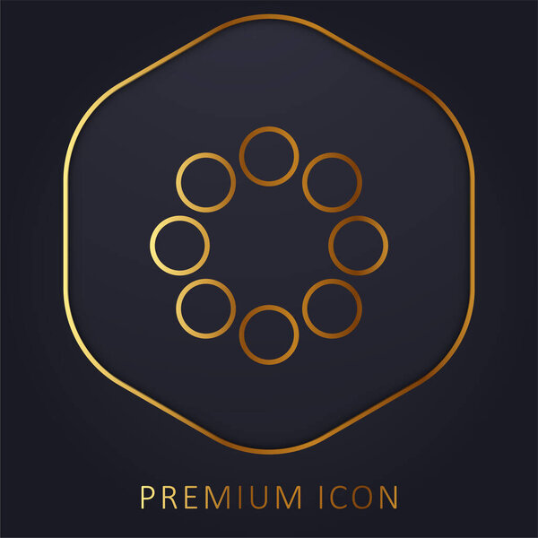 Bead golden line premium logo or icon