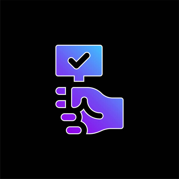 Значок синего градиента аукциона