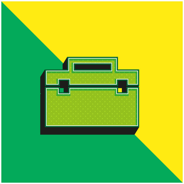 Black Portfolio Green and yellow modern 3d vector icon logo