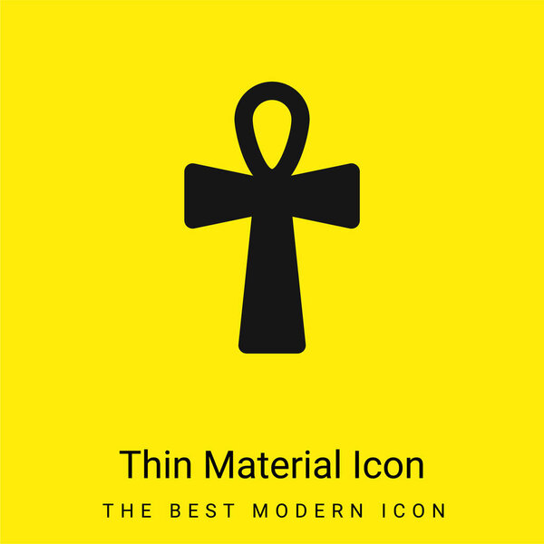 Ankh Cross минимальный ярко-желтый символ материала