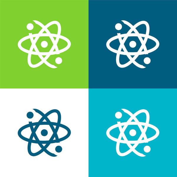 Atom Flat four color minimal icon set
