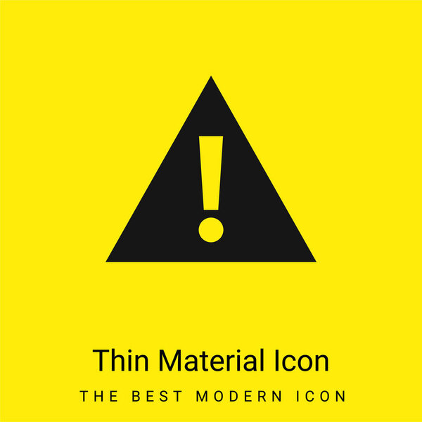 Attention minimal bright yellow material icon