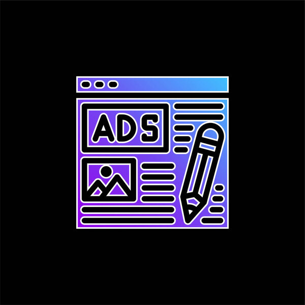 Advertising blue gradient vector icon
