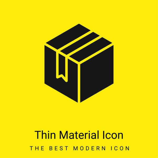 Box minimal bright yellow material icon