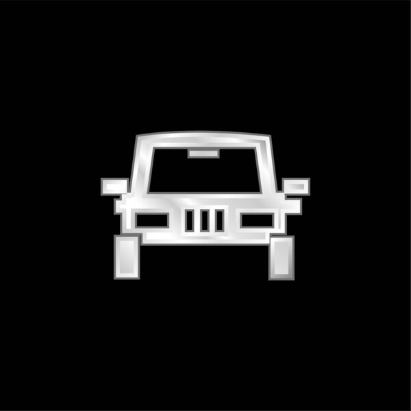 All Terrain Vehicle silver plated metallic icon