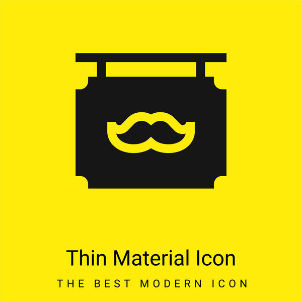 Barbershop minimal bright yellow material icon
