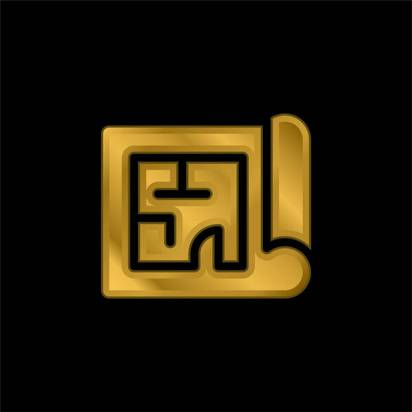 Металлическая икона или вектор логотипа