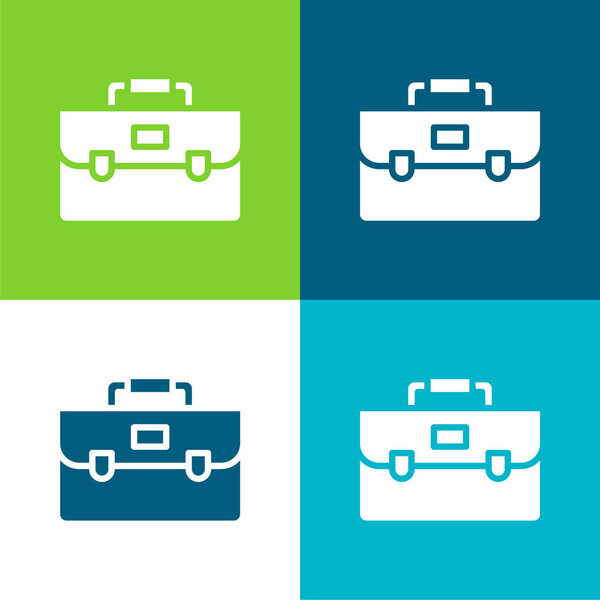 Папка Плоский четырехцветный минимальный набор значков