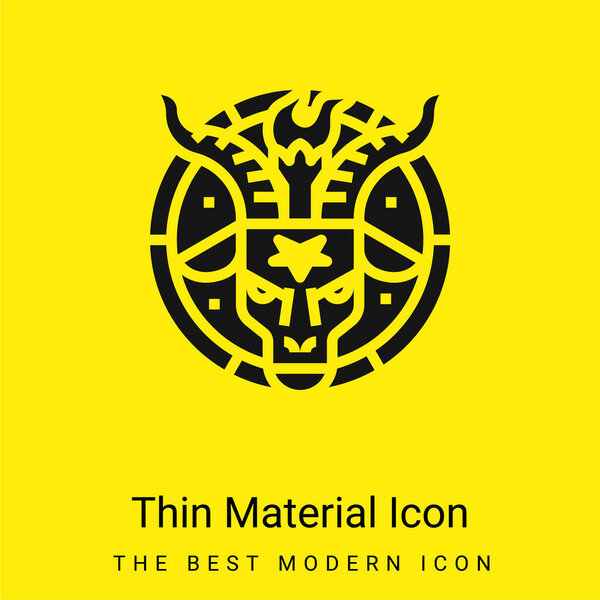 Baphomet minimal bright yellow material icon
