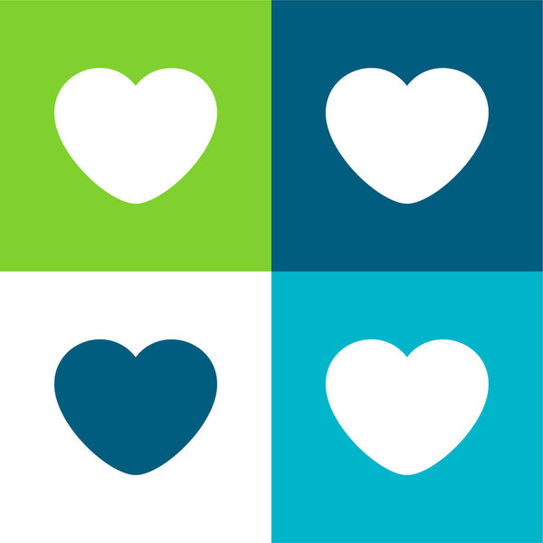 Badoo Flat four color minimal icon set