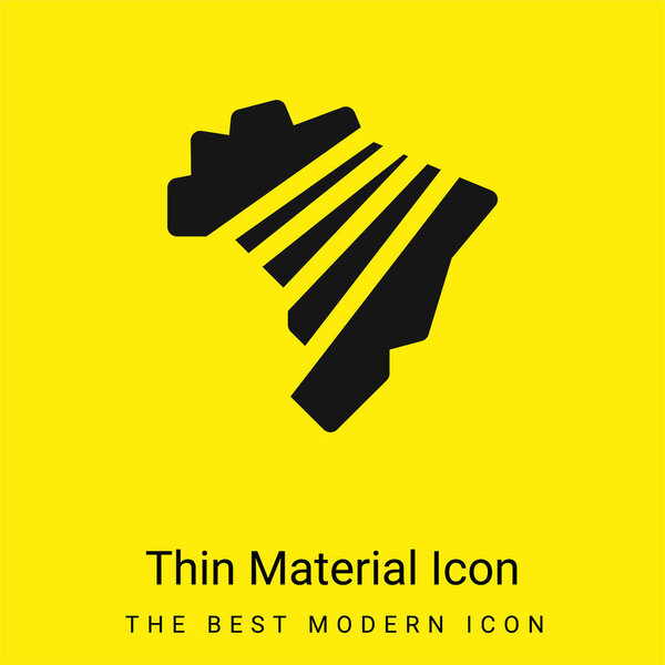 Brazil minimal bright yellow material icon
