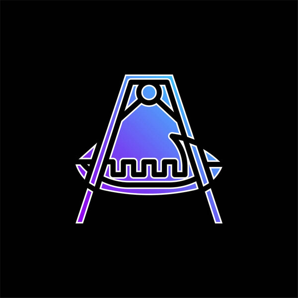 Boat blue gradient vector icon