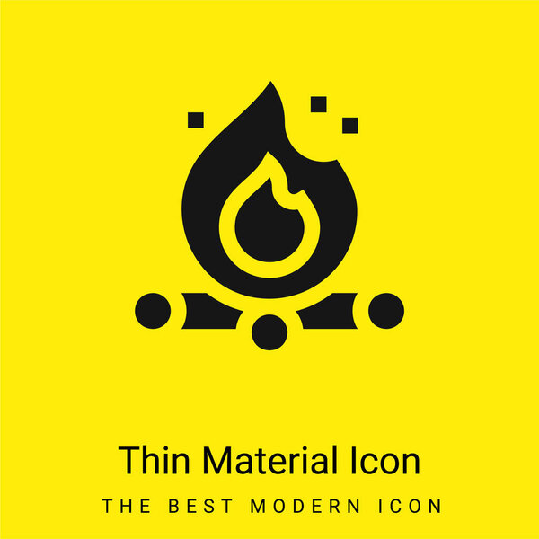 Bonfire minimal bright yellow material icon