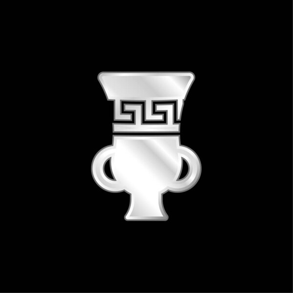 Amphora silver plated metallic icon