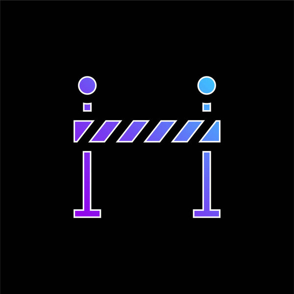 Barrier blue gradient vector icon