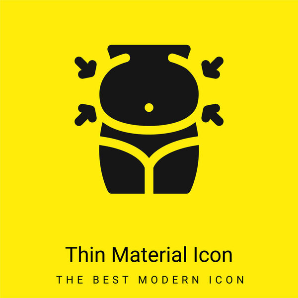Belly minimal bright yellow material icon
