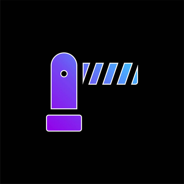 Barrier blue gradient vector icon