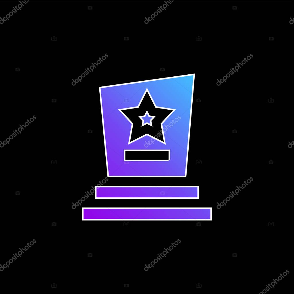 Award blue gradient vector icon