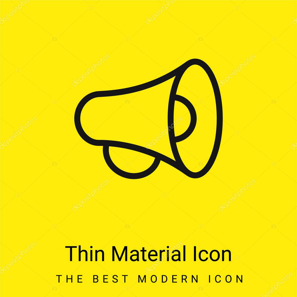 Announcement minimal bright yellow material icon
