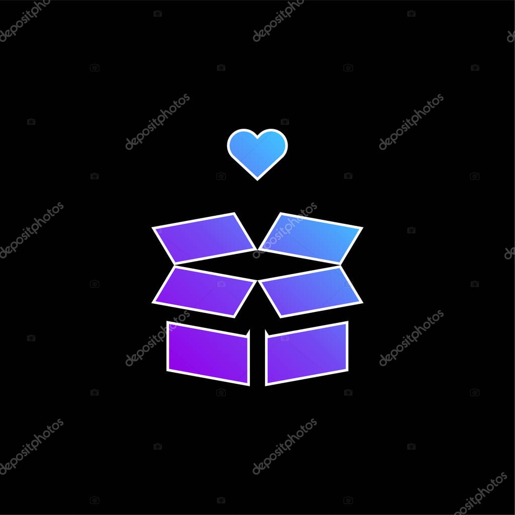 Box blue gradient vector icon