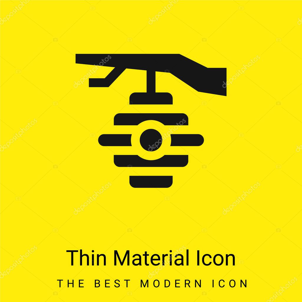 Beehive minimal bright yellow material icon